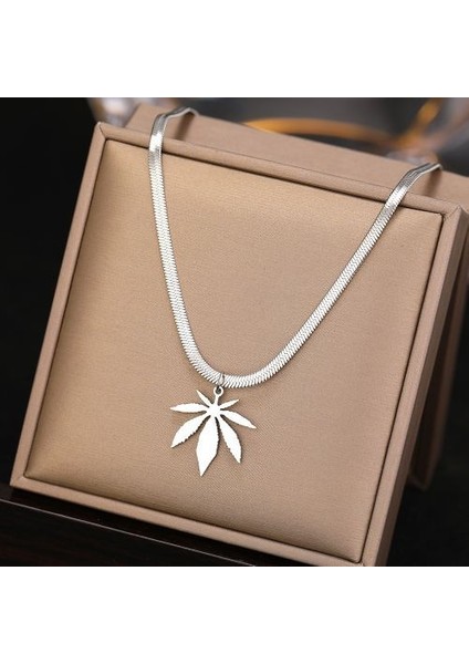 Paslanmaz Çelik Yılan Balıksırtı Bıçak Zinciri Trend Gotik Vintage Kolye (Yurt Dışından)