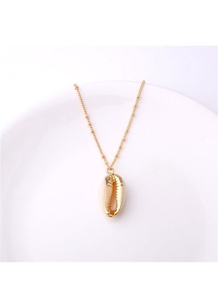 Boho Kabuklu Deniz Hayvanı Kabuğu Deniz Plaj Kabuğu Zincir Kadın Kolye (Yurt Dışından)