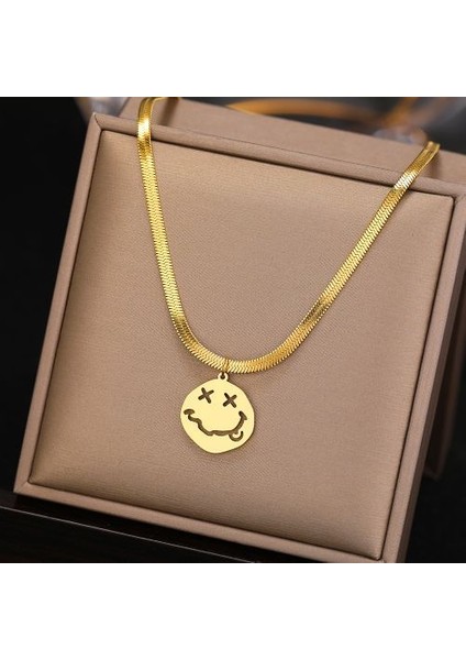 Paslanmaz Çelik Yılan Balıksırtı Bıçak Zinciri Trend Gotik Vintage Kolye (Yurt Dışından)