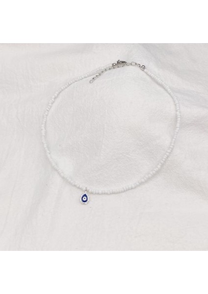 Kristal Mavi Türk Nazar Kadın Su Damlası Kolye (Yurt Dışından)