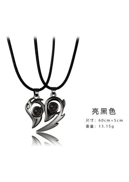 2 Adet Manyetik Çift Kadın Erkek Seni Seviyorum 100 Guages ​​projeksiyon Kolye (Yurt Dışından)