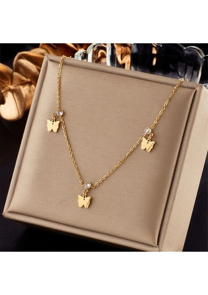 316L Paslanmaz Çelik Kalp Göz Kare Kadın Kolye (Yurt Dışından)