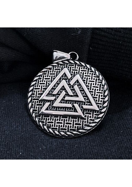 Vintage Paslanmaz Çelik Viking Celtics Düğüm Erkek Zinciri Nordic Kolye (Yurt Dışından)
