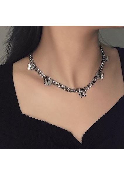 Çok Katmanlı Gun Aşk Gerdanlık Kadın Geometrik Kalın Zincir Kolye (Yurt Dışından)