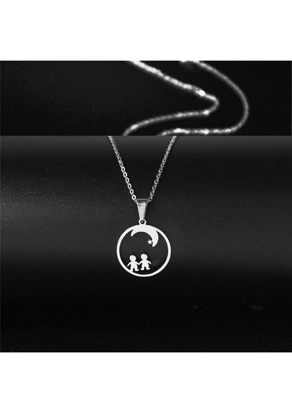 Paslanmaz Çelik Kadın Erkek Uzun Zincirli Küçük Yıldırım Kolye (Yurt Dışından)