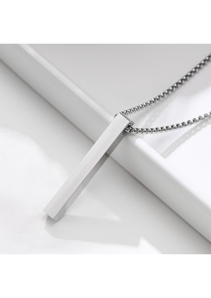 Erkek Kadın 5mm Sütun Kolye (Yurt Dışından)