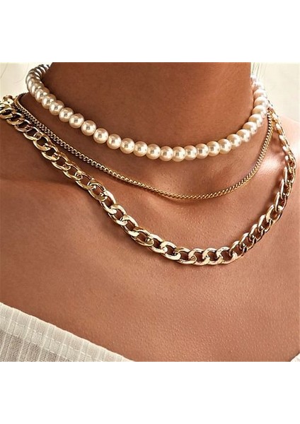 Kadın Kristaleometrik Altın Renk Seti Takılar Kolye (Yurt Dışından)