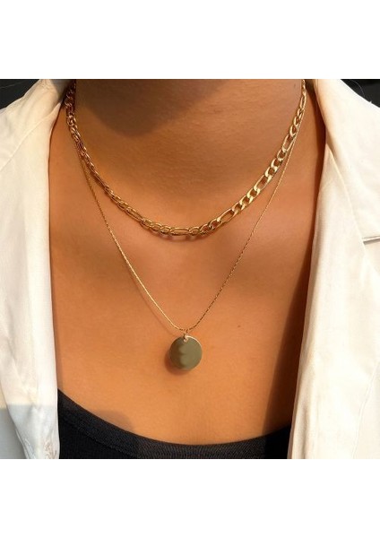 2021 Vintage Çok Katmanlı Akrilik Gerdanlık Kadın Mektup Kolye (Yurt Dışından)