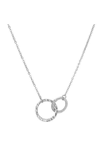 Kadın Paslanmaz Çelik Ince Zincir Minimalist Dainty Double Kolye (Yurt Dışından)