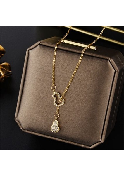 Zirkon Kristal Kadın Kore Kolye (Yurt Dışından)