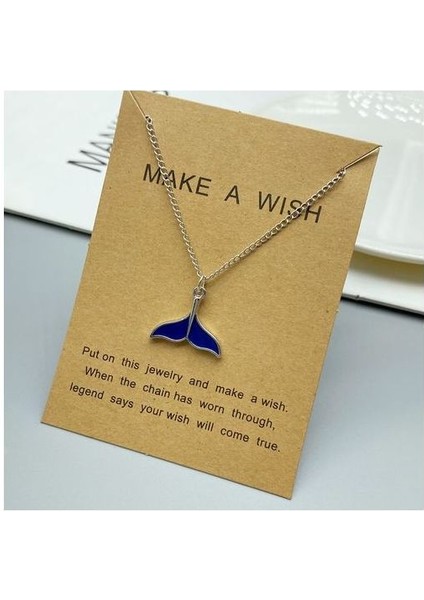 Tasarım Hayvan Kadın Balina Kuyruğu Balık Denizcilik Charm Denizkızı Kolye (Yurt Dışından)