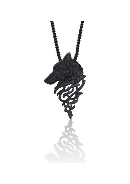 Ters Pentagram Yıldız Tanrı Keçi Kafası Şeytan Kolye (Yurt Dışından)