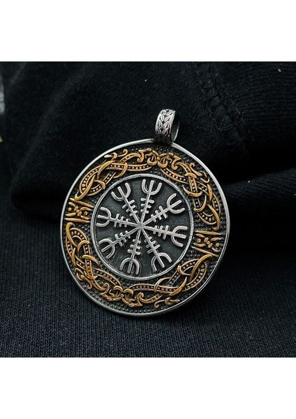 Vintage Paslanmaz Çelik Viking Celtics Düğüm Erkek Zinciri Nordic Kolye (Yurt Dışından)