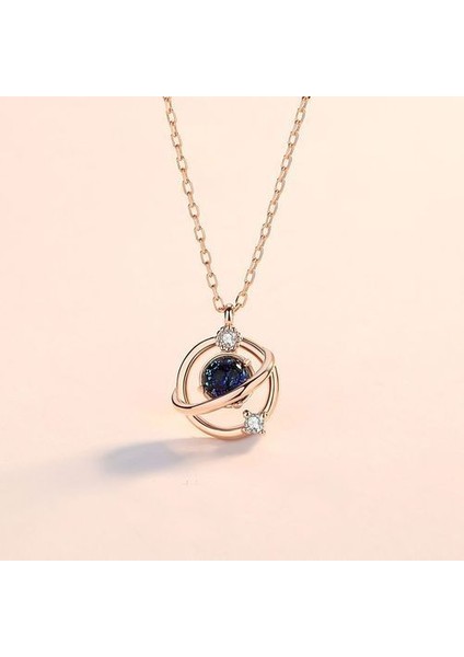 S925 Gümüş Kadın Fantasy Gezegen Aytaşı Takı Kolye (Yurt Dışından) fırsatları