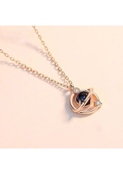 S925 Gümüş Kadın Fantasy Gezegen Aytaşı Takı Kolye (Yurt Dışından) indirimleri