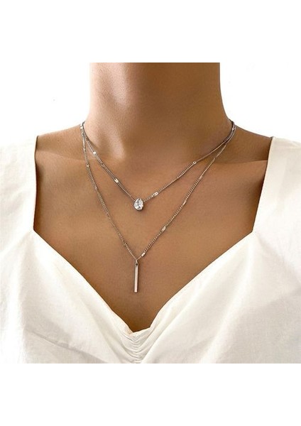 Minimalist Yuvarlak Sopa Kadın Inci Klavikula Kolye (Yurt Dışından)