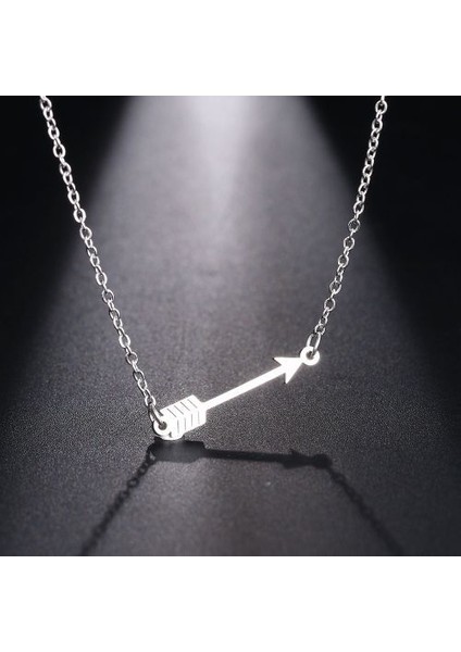 Paslanmaz Çelik Kadın Erkek Şanslı Aşk Ok Gerdanlık Kolye (Yurt Dışından)