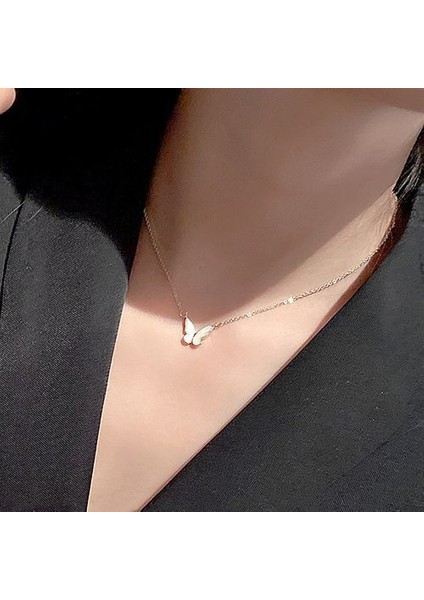 Parlak Bayanlar Çift Katmanlı Klavikula Zinciri Kolye (Yurt Dışından)