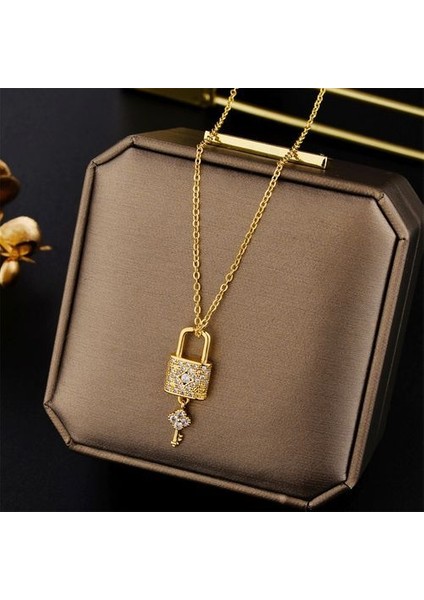 Zirkon Kristal Kadın Kore Kolye (Yurt Dışından)