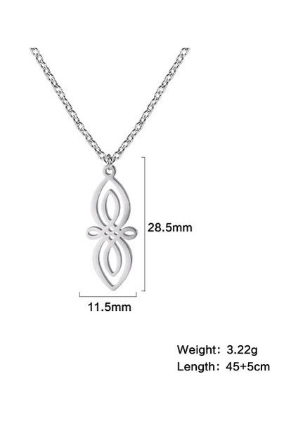 Cadı Düğümü Paslanmaz Çelik Celtics Knot Çapraz Wiccan Kolye (Yurt Dışından)