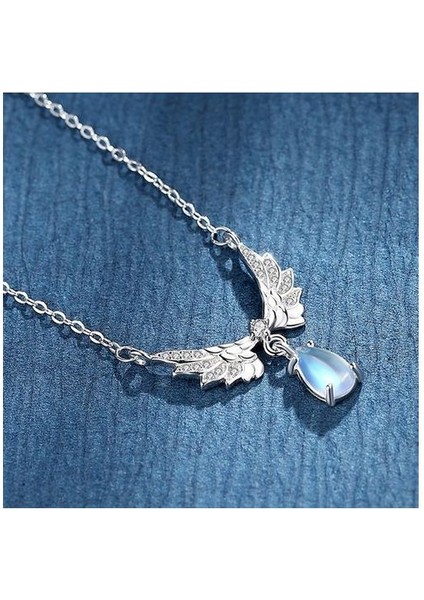 S925 Gümüş Kadın Kanat Aytaşı Takılar Kolye (Yurt Dışından) indirimleri