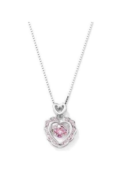 Kore Pembe Kristal Kadın Minimalist Için Bir Kanat Kalp Kolye (Yurt Dışından)