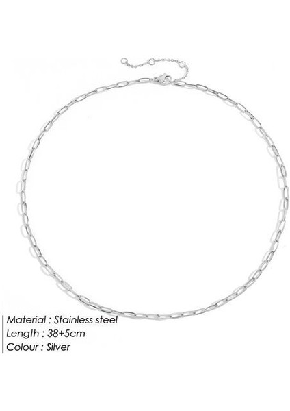 Kadın Zincirler Paslanmaz Çelik Bağlantı Kadının Ince Istakoz Kolye (Yurt Dışından)