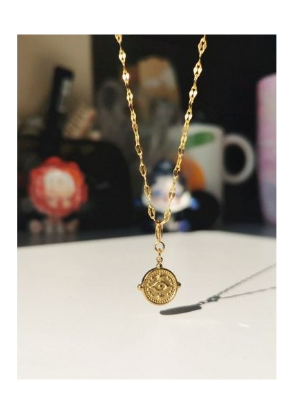 Kore Vintage Su Damlası Yıldız Yuvarlak Ayı Oval Kolye (Yurt Dışından)