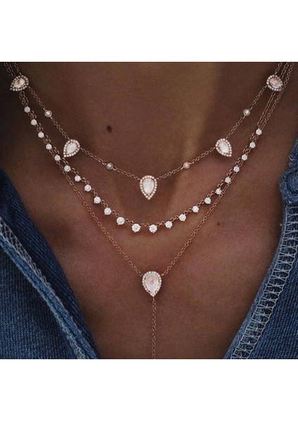 Çok Katmanlı Çiçek Yaprak Palmiye Haç Kalp Şekli Kolye (Yurt Dışından)