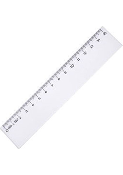 0140 Geniş Plastik Büro Cetveli 15 cm