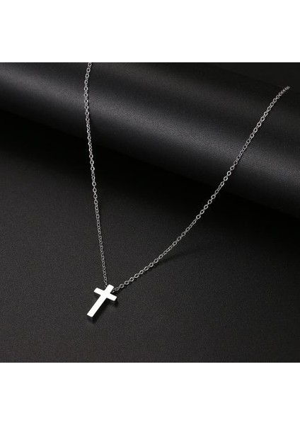 Paslanmaz Çelik Minimalist Dört Yapraklı Yonca Geometrik Stil Kolye (Yurt Dışından)