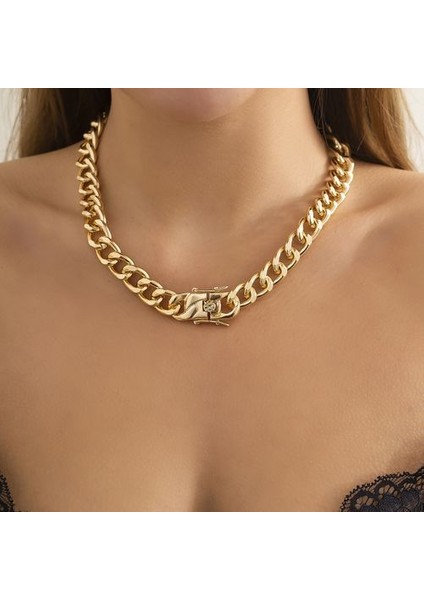 2pcs/set Hip Hop Iced Out Rhinestone Pendant Necklace Women Punk Big Chunky Kolye (Yurt Dışından)