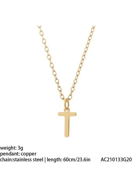 Az 26 Harfli Kadın Altın Rengi Isim Harfli Kadın Uzun Kolye (Yurt Dışından)