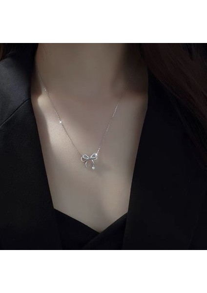 Kpop Gerdanlık Kalp Klavikula Zinciri Rhinestone Kadın Kolye (Yurt Dışından)