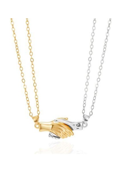 2 Adet/takım Çift Kadın Kalp Manyetik Güneş Ay Eşleştirilmiş Kolye (Yurt Dışından)