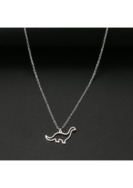 Paslanmaz Çelik Hollow Dinozor Hayvan Adamın Zincir Gerdanlık Kolye (Yurt Dışından)