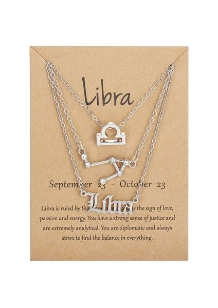 3 Adet/takım Karton Yıldız Burcu 12 Takımyıldızı Charm Kolye (Yurt Dışından)