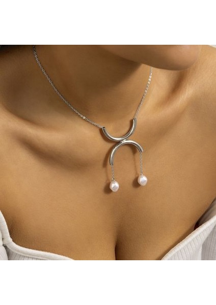 Muhteşem 6 Pençe Kübik Zirkonya Kadın Aaa Yuvarlak Cz Kolye (Yurt Dışından)