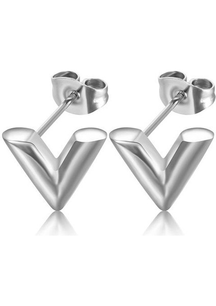 V Harf Kadın Paslanmaz Çelik Kadın Kolye (Yurt Dışından)