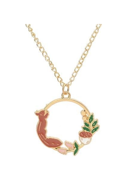 Yaratıcı Sakura Tavşan Kedi Sevimli Karikatür Çelenk Bayanlar Kolye (Yurt Dışından)