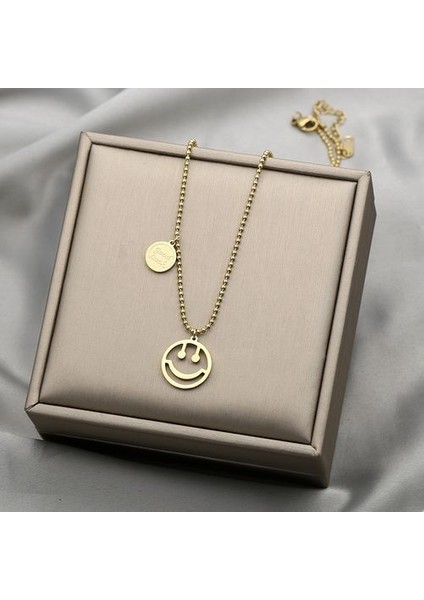 Paslanmaz Çelik Renkli Çok Katmanlı Geometrik Kadın 2021 Kolye (Yurt Dışından)