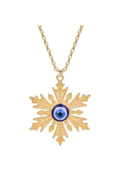 Kristal Mavi Türk Nazar Kadın Su Damlası Kolye (Yurt Dışından)