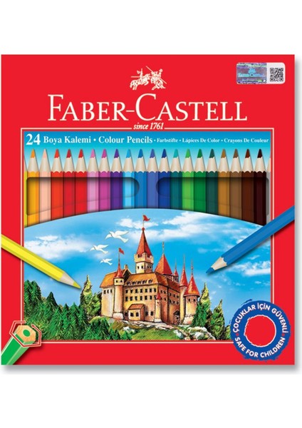 Faber Castell Karton Kutu Boya Kalemi 24 Renk