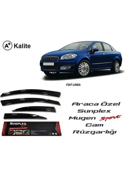 Fiat Linea Mugen Cam Rüzgarlığı 2006-2015 Arası 4'lü Sunplex