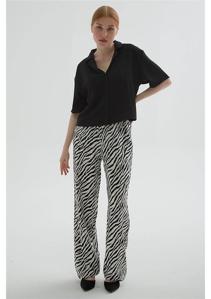 Desenli Pantolon Siyah modelleri