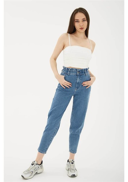 Baggy Denim Pantolon Mavi