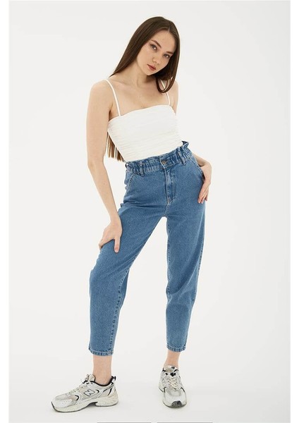 Baggy Denim Pantolon Mavi