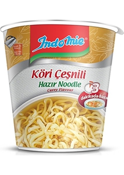 Köri Çeşnili Hazır Bardak Noodle 60 gr