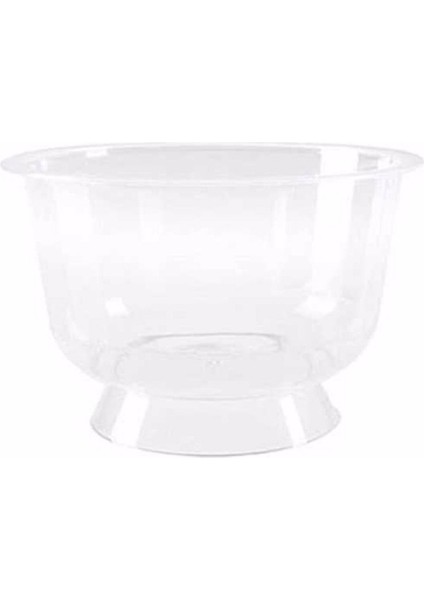 Plastik Kristal Ayaklı Tatlı Kasesi 200cc - 25 Adet