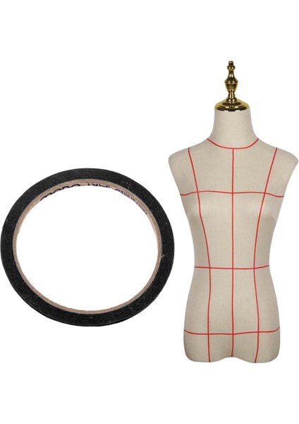 10X Draping Bant 3mm Manken Desen Beyaz Tahta Işaretleme Bant Elbisesi Form Siyah (Yurt Dışından) fırsatları